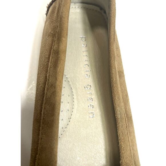 Patricia Green Tan Suede Leather Horsebit Moc Toe Driving Shoes Loafers Size 38 - Picture 9 of 14